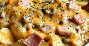 Slow cooker amish ham and potato casserole