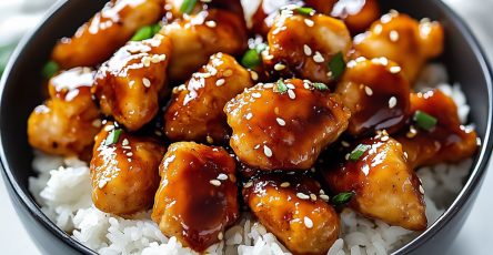 Honey garlic chicken sweet sticky and irresistible